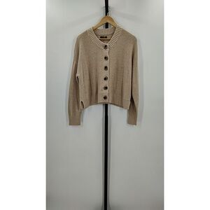 Quince M Cement Marl Button-Up Cardigan